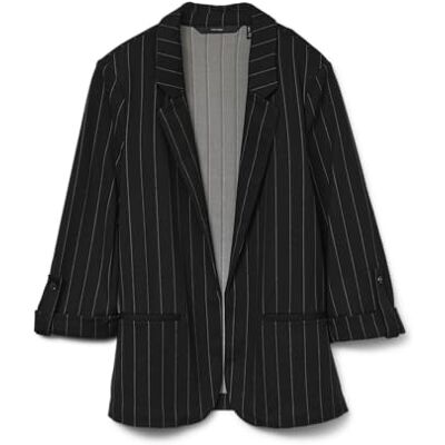 VERO MODA Vmeva 3/4 losse blazer Noos, zwart, XS VERO MODA Vmeva 3/4 losse blazer Noos, zwart, XS