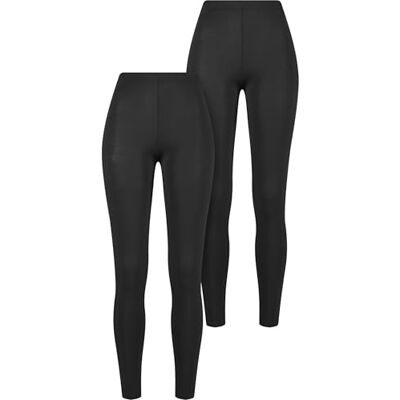Urban Classics Bamboo Legging (Set van 2) Legging zwart L 95% viscose, 5% elastaan Basics Urban Classics Bamboo Legging (Set van 2) Legging zwart L 95% viscose, 5% elastaan Basics
