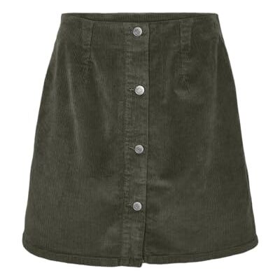 VERO MODA VMEtta Corduroy minirok voor dames, korte corduroy rok met zichtbare knoopsluiting VERO MODA VMEtta Corduroy minirok voor dames, korte corduroy rok met zichtbare knoopsluiting