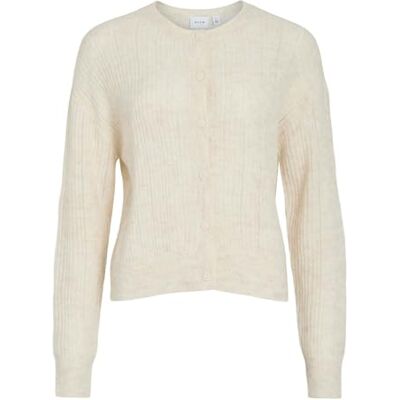 VILA Vipretty O-hals pointelle cardigan, Super Light Natuurlijke Melan, XS VILA Vipretty O-hals pointelle cardigan, Super Light Natuurlijke Melan, XS