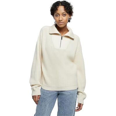 Urban Classics Ladies Oversized Knit Troyer Sweatshirts zand XL 50% katoen, 50% polyacryl Basics Urban Classics Ladies Oversized Knit Troyer Sweatshirts zand XL 50% katoen, 50% polyacryl Basics
