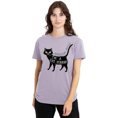 Disney Hocus Pocus Thackery Binx I'm A Cat Person Ladies T Shirt, Lavendar dames T-Shirt Disney Hocus Pocus Thackery Binx I'm A Cat Person Ladies T Shirt, Lavendar dames T-Shirt