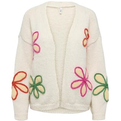 ONLY Onlmarnia Life LS Flow Open Cardi CS Knt, Berk, L, Dames, berkenhout, L ONLY Onlmarnia Life LS Flow Open Cardi CS Knt, Berk, L, Dames, berkenhout, L