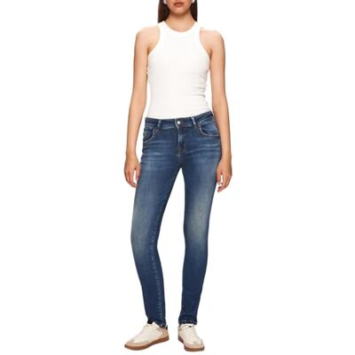 LTB Jeans Dames Fallon 201 Slim Mid Rise Basic-5-Pocket Dark Wash Blue van katoenmix maat W26L30, blauw, 26W / 30L LTB Jeans Dames Fallon 201 Slim Mid Rise Basic-5-Pocket Dark Wash Blue van katoenmix maat W26L30, blauw, 26W / 30L