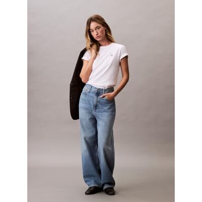 Calvin Jeans T-shirts voor dames, Wit (briljant wit), M Calvin Jeans T-shirts voor dames, Wit (briljant wit), M