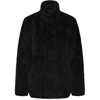 VERO MODA Bestseller A/S VMSONJAHOLLY Short Faux FUR Jacket BOOS jas, zwart, S, Schwarz, S VERO MODA Bestseller A/S VMSONJAHOLLY Short Faux FUR Jacket BOOS jas, zwart, S, Schwarz, S