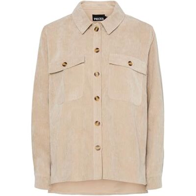 PIECES Pceffi Ls Shirt D2D, White Pepper, M PIECES Pceffi Ls Shirt D2D, White Pepper, M
