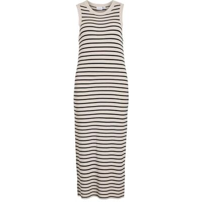 VILA Vizicha O-hals L/S Midi Knit Jurk, berk, L VILA Vizicha O-hals L/S Midi Knit Jurk, berk, L