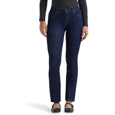 Lee Ultra Lux Comfort voor dames met Flex Motion Slim Straight Jean met Ever Fit Lee Ultra Lux Comfort voor dames met Flex Motion Slim Straight Jean met Ever Fit