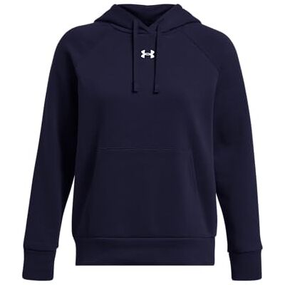 UNDER ARMOUR Sweatshirt dames Ua Rival Fleece Hoodie , Midnight Navy / / Wit , XS UNDER ARMOUR Sweatshirt dames Ua Rival Fleece Hoodie , Midnight Navy / / Wit , XS
