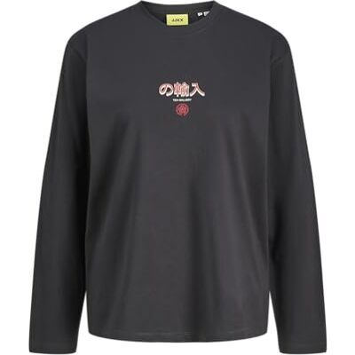 JACK & JONES Jxsoutheast Loose Ls Tee Tg JRS, Phantom, S JACK & JONES Jxsoutheast Loose Ls Tee Tg JRS, Phantom, S