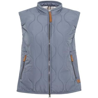 camel active Korte gewatteerde bodywarmer voor dames van gerecycled polyester, blauw, 34 camel active Korte gewatteerde bodywarmer voor dames van gerecycled polyester, blauw, 34