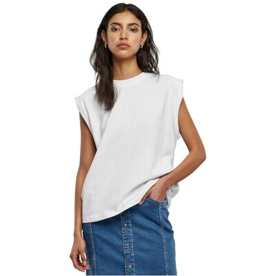 Urban Classics Biologisch Heavy Padded Shoulder Tanktop voor dames, wit, XS Urban Classics Biologisch Heavy Padded Shoulder Tanktop voor dames, wit, XS