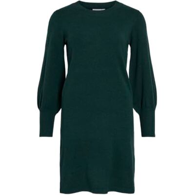 VILA Vikerry O-Neck Knit Dress Noos, Ponderosa Pine, S VILA Vikerry O-Neck Knit Dress Noos, Ponderosa Pine, S