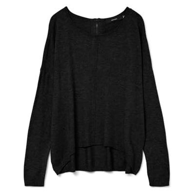 VERO MODA VMBREEZE Aura LS Rits Blouse LCS, zwart, M VERO MODA VMBREEZE Aura LS Rits Blouse LCS, zwart, M