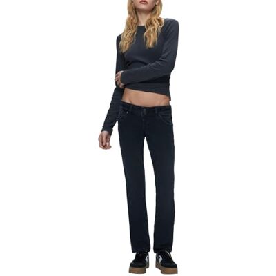 LTB Jeans Molly 200 damesjeans in zwart, laag model, gemaakt van katoenmix, maat 34, 30, zwart, 34W / 30L LTB Jeans Molly 200 damesjeans in zwart, laag model, gemaakt van katoenmix, maat 34, 30, zwart, 34W / 30L