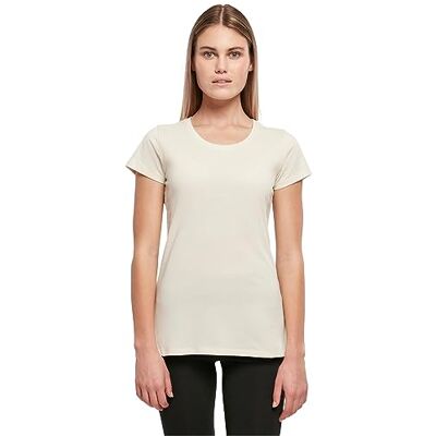Build Your Brand Dames T-shirt Basic Tee, korte mouwen vrouwen T-shirt met ronde hals van katoen, verkrijgbaar in vele kleuren, maten XS-5XL, zand, L Build Your Brand Dames T-shirt Basic Tee, korte mouwen vrouwen T-shirt met ronde hals van katoen, verkrijgbaar in vele kleuren, maten XS-5XL, zand, L
