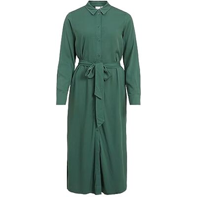 VILA Dames Vimorose L/S Long Su-Noos Jurk, Pineedle, 38 VILA Dames Vimorose L/S Long Su-Noos Jurk, Pineedle, 38
