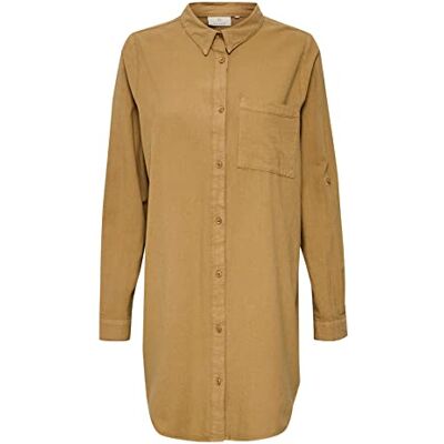 KAFFE Women's Shirt Oversized Fit Button Up Long Sleeves Chest Pocket Round Hem dames Shirt KAFFE Women's Shirt Oversized Fit Button Up Long Sleeves Chest Pocket Round Hem dames Shirt