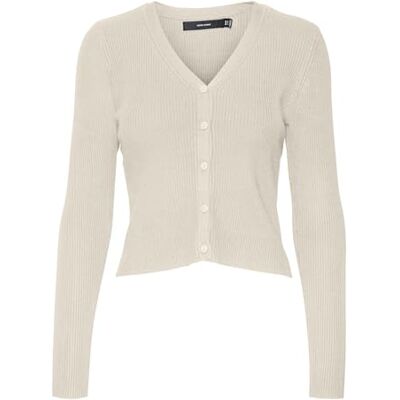 VERO MODA VMGLORY gebreid damesvest, berk, S VERO MODA VMGLORY gebreid damesvest, berk, S