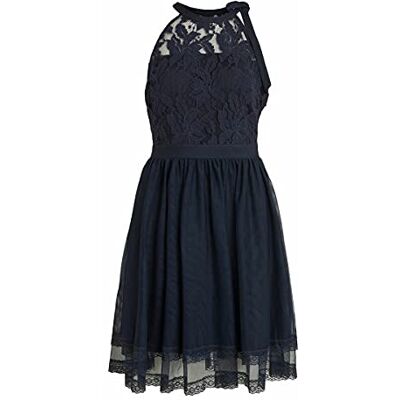 VILA Vizinna New S/L Dress-noos Jurk, navy blazer, 34 VILA Vizinna New S/L Dress-noos Jurk, navy blazer, 34