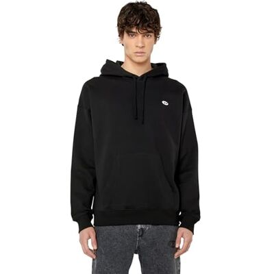 Diesel S-Rob-Hood-Doval-PJ Sweatshirt, uniseks, volwassenen, Zwart Zwart Zwart, XXS Diesel S-Rob-Hood-Doval-PJ Sweatshirt, uniseks, volwassenen, Zwart Zwart Zwart, XXS