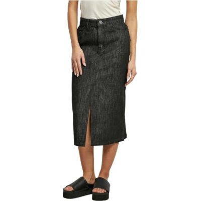 Urban Classics Midi Denim Rok voor dames, Black Washed., 29 Urban Classics Midi Denim Rok voor dames, Black Washed., 29