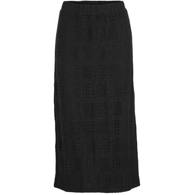 VILA Vinovira Hw Midi Rok, zwart beauty, XS VILA Vinovira Hw Midi Rok, zwart beauty, XS