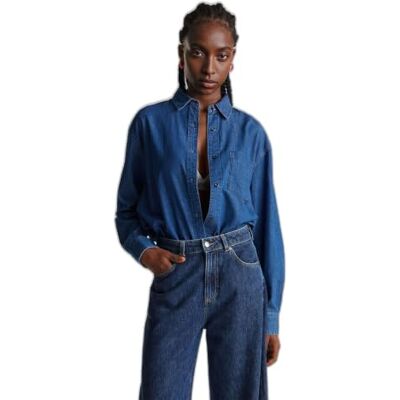 United damesblouse, Blauw, M United damesblouse, Blauw, M
