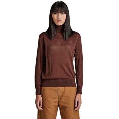 G Star Raw Core Roll Neck Trui - Bruin Katoen - Maat L G Star Raw Core Roll Neck Trui - Bruin Katoen - Maat L