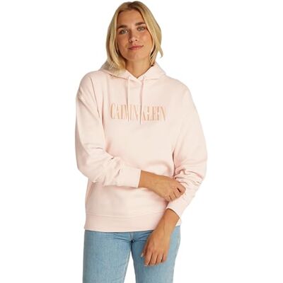 Calvin CK JEANS Dames VARSITY HOODIE J20J225579, roze (zilveren pioenen), XL, Roze (Zilveren Pioenen), XL Calvin CK JEANS Dames VARSITY HOODIE J20J225579, roze (zilveren pioenen), XL, Roze (Zilveren Pioenen), XL