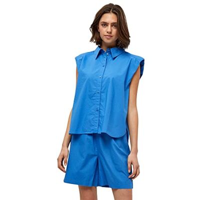 Peppercorn Dames Thelma mouwloos shirt, NEBULAS BLAUW, S Peppercorn Dames Thelma mouwloos shirt, NEBULAS BLAUW, S