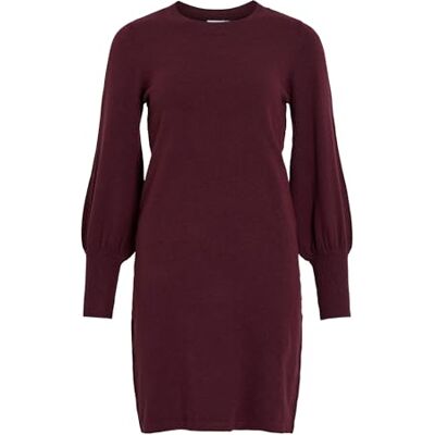 VILA Vikerry O-Neck Knit Dress Noos, Fig, L VILA Vikerry O-Neck Knit Dress Noos, Fig, L