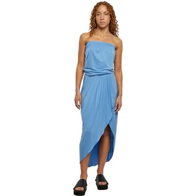 Urban Classics Damesjurk van viscose, zomerse bandeau-jurk voor vrouwen met luchtige stof, zonder bandjes, maten XS tot 5XL, horizonblauw, 5XL Urban Classics Damesjurk van viscose, zomerse bandeau-jurk voor vrouwen met luchtige stof, zonder bandjes, maten XS tot 5XL, horizonblauw, 5XL