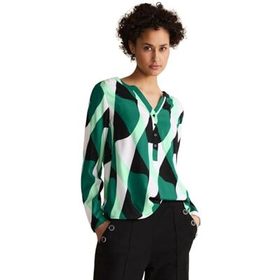 Street One Damesblouse van viscose, Fresh Spring Green, 44 Street One Damesblouse van viscose, Fresh Spring Green, 44