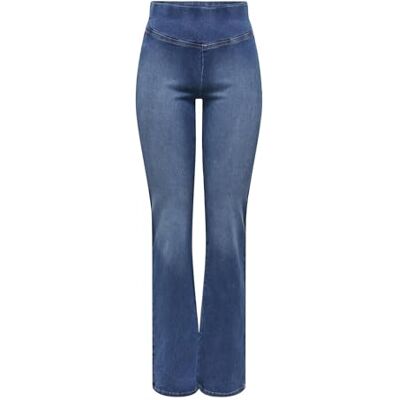 ONLY Carmakoma Carroyal Mid Waist Flared Legging, blauw (medium blue denim), 48W / 32L ONLY Carmakoma Carroyal Mid Waist Flared Legging, blauw (medium blue denim), 48W / 32L