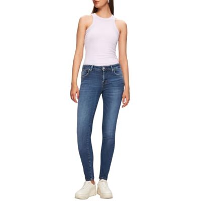 LTB Jeans Dames Fallon 100 Skinny Mid Rise Basic-5-Pocket Dark Wash Blue van katoenmix maat W24L32, blauw, 24W / 32L LTB Jeans Dames Fallon 100 Skinny Mid Rise Basic-5-Pocket Dark Wash Blue van katoenmix maat W24L32, blauw, 24W / 32L