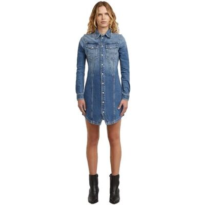 G-STAR RAW G-STAR Pitched Hem Shirt Dress Ls Wmn dames Casual jurk G-STAR RAW G-STAR Pitched Hem Shirt Dress Ls Wmn dames Casual jurk