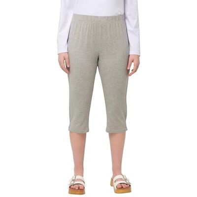 Ulla Popken , Dames grote maten, capri-legging, zwart, 45W x 32L Ulla Popken , Dames grote maten, capri-legging, zwart, 45W x 32L