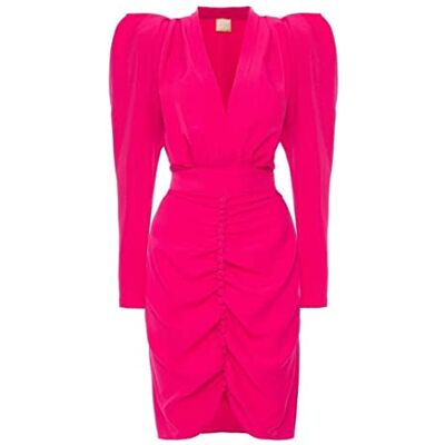 Swing Fashion Elegante damesjurk, feestjurk, cocktailjurk, avondjurk, zakelijke jurk, feestelijke jurk, potloodjurk, bodycon, V-hals, knielang, lange mouwen, roze, XL (42), roze, XL Swing Fashion Elegante damesjurk, feestjurk, cocktailjurk, avondjurk, zakelijke jurk, feestelijke jurk, potloodjurk, bodycon, V-hals, knielang, lange mouwen, roze, XL (42), roze, XL
