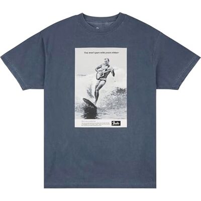 Fender Vintage advertentie surfer T-shirt, oceaan XL Fender Vintage advertentie surfer T-shirt, oceaan XL