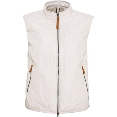 camel active Korte gewatteerde bodywarmer voor dames van gerecycled polyester, roze (pearl), 46 camel active Korte gewatteerde bodywarmer voor dames van gerecycled polyester, roze (pearl), 46