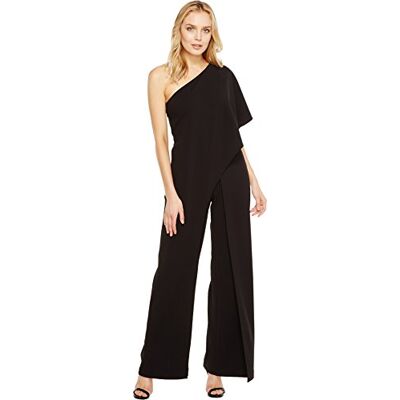 Adrianna Papell Zwarte Een-Schouder Jumpsuit - Jumpsuit Adrianna Papell Zwarte Een-Schouder Jumpsuit - Jumpsuit