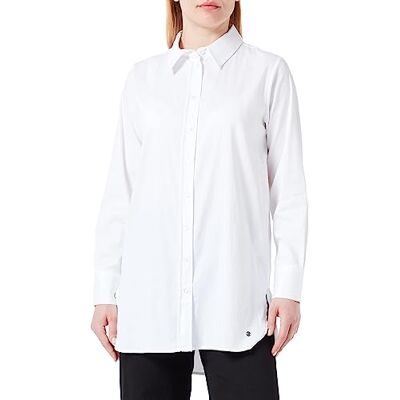 bugatti Dames W3561-20202 blouse, wit-10, zandaard, wit-10 bugatti Dames W3561-20202 blouse, wit-10, zandaard, wit-10