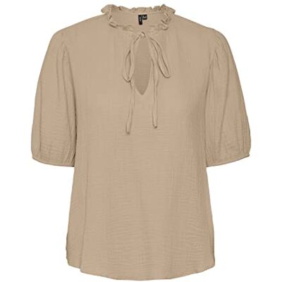 VERO MODA Vrouwelijke blouse VMNATALI Top, Irish Cream, M VERO MODA Vrouwelijke blouse VMNATALI Top, Irish Cream, M