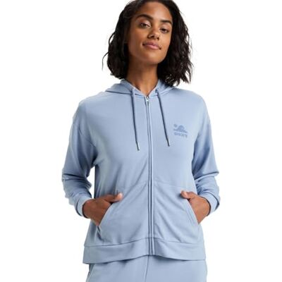 Roxy Surfing by Daylight fleece trui met volledige ritssluiting, blauw, L Roxy Surfing by Daylight fleece trui met volledige ritssluiting, blauw, L