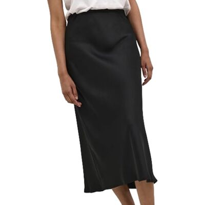 KAFFE Maxi Rok Met Hoge Taille, Elastische Taille, Recht, Satijn dames Rok KAFFE Maxi Rok Met Hoge Taille, Elastische Taille, Recht, Satijn dames Rok