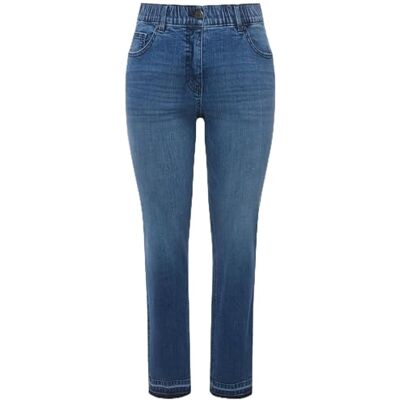 Ulla Popken , Dames grote maten, jeans Sammy, met open zoom, blauw, 36W x 32L Ulla Popken , Dames grote maten, jeans Sammy, met open zoom, blauw, 36W x 32L