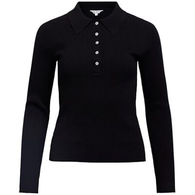 Object Objkelly L/S SLI Polo Knit Pullover Noos Object Objkelly L/S SLI Polo Knit Pullover Noos