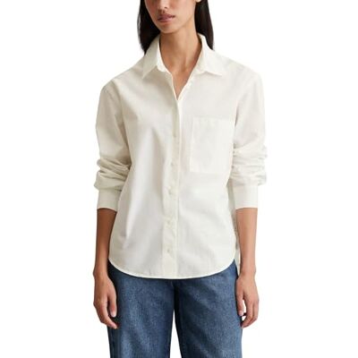 Marc O'Polo Marc OPolo Denim damesblouse van biologisch katoen, klassiek, Silky White, XXS Marc O'Polo Marc OPolo Denim damesblouse van biologisch katoen, klassiek, Silky White, XXS